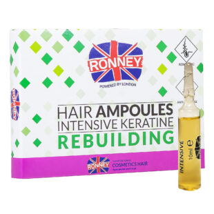 Ampułki do włosów odbudowujące keratynowe Ronney Keratin