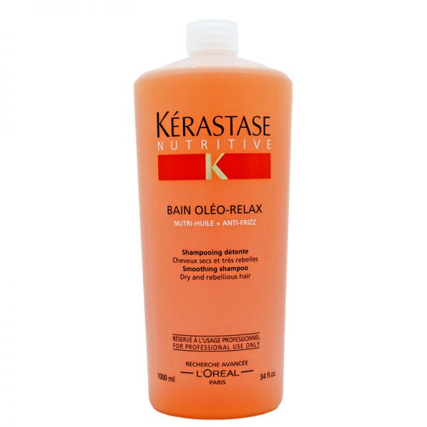 Szampon wygładzający do włosów suchych Kerastase Nutritive Bain Oleo Relax 1000ml